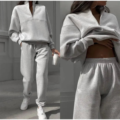 Rei - 2-Delige Casual Solid Sweater Set voor Vrouwen