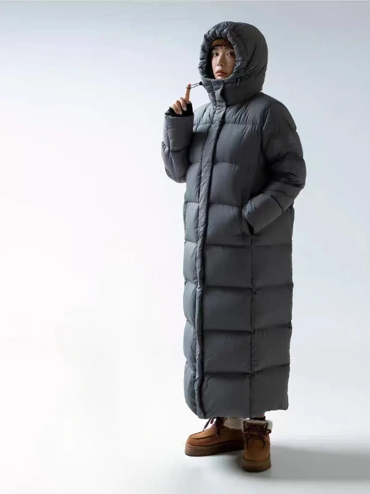 Carman - Lang winter dons parka jack voor dames met capuchon