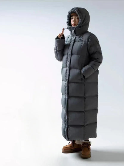 Carman - Lang winter dons parka jack voor dames met capuchon