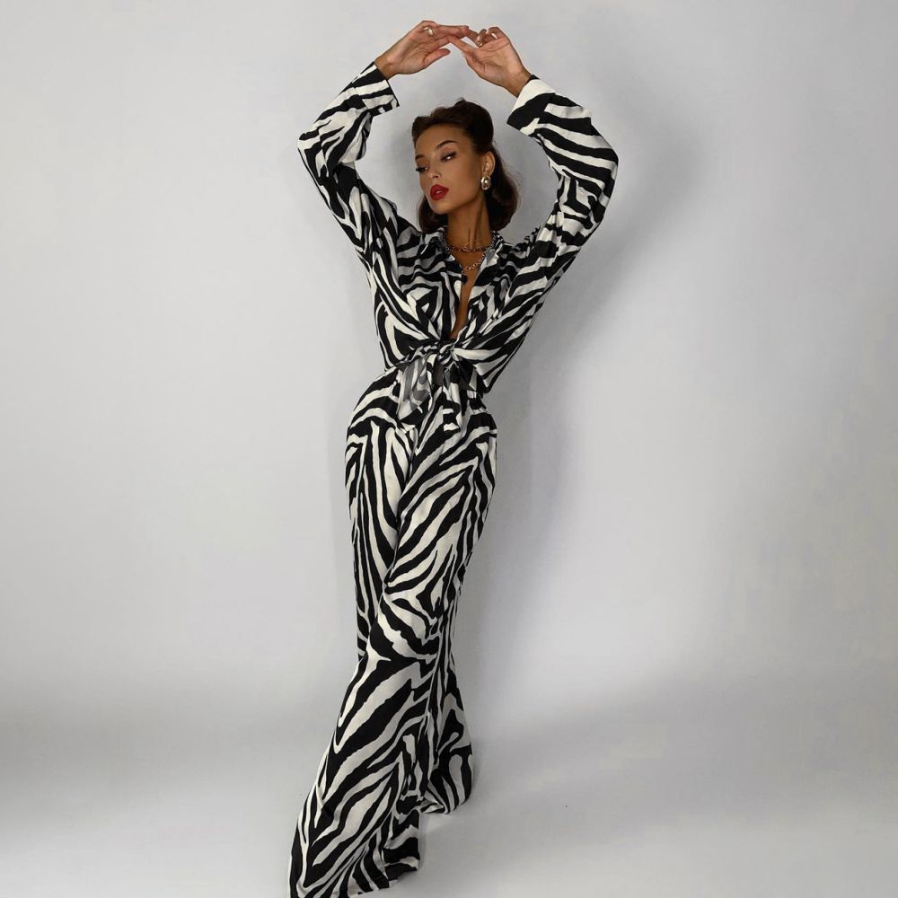 Two piece set zebra