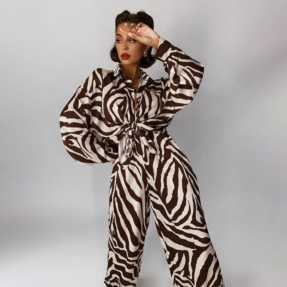 Two piece set zebra