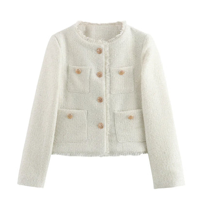Chai Tweed Blazer | Chique wollen tussenjas voor dames