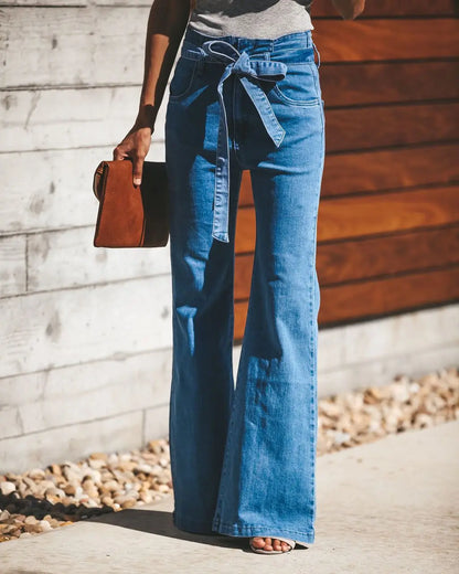 Dames Slim, stretchy Uitlopende jeans - Cyra