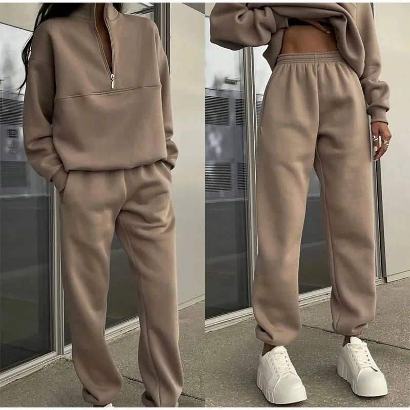 Rei - 2-Delige Casual Solid Sweater Set voor Vrouwen