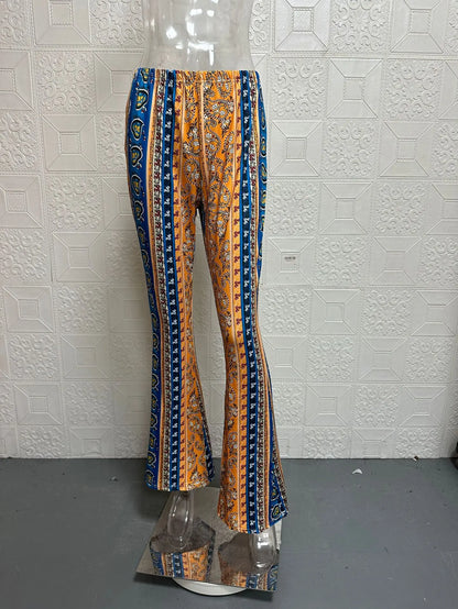 Kleurrijke Vintage uitlopende broek - Blake