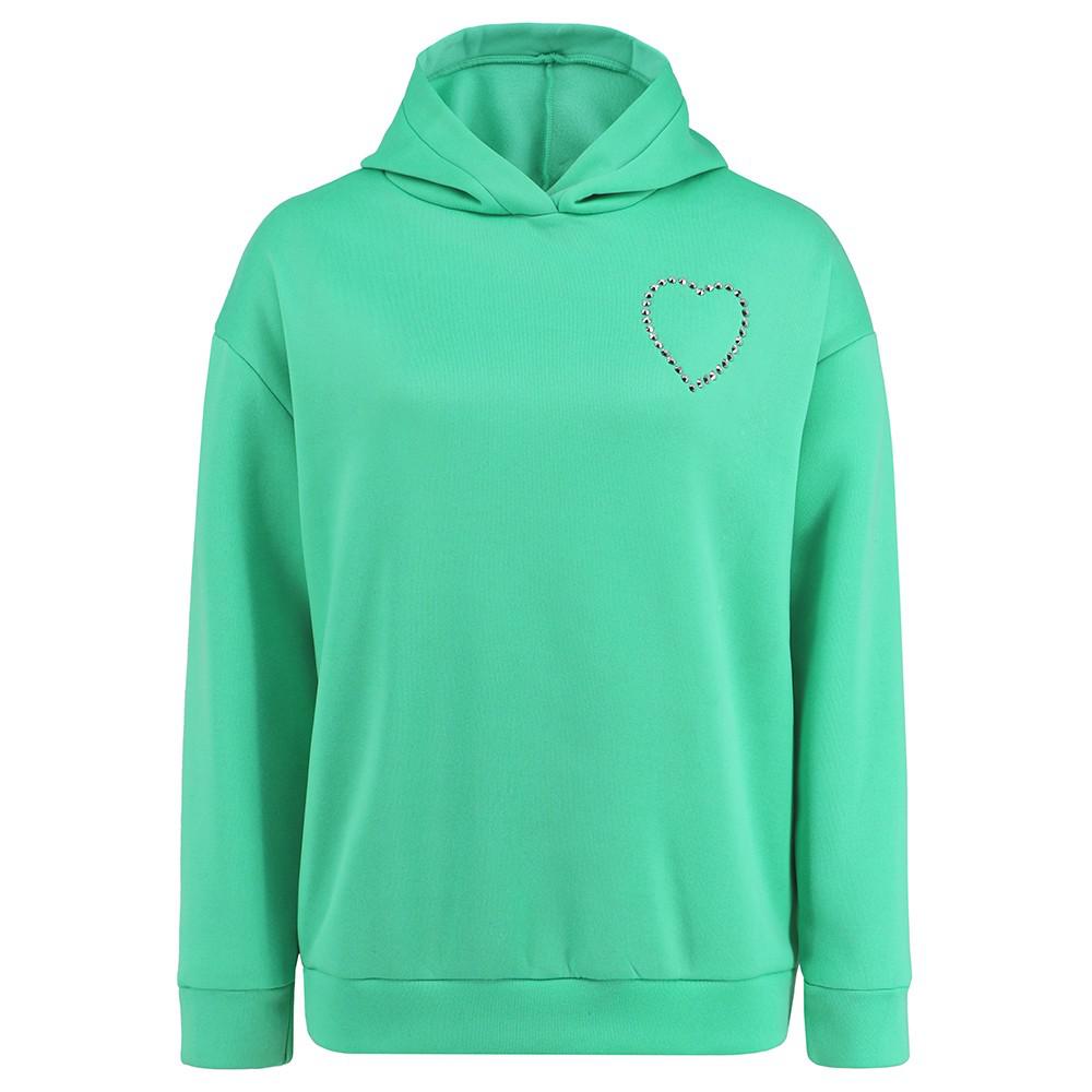 Groene hoodie met hartje