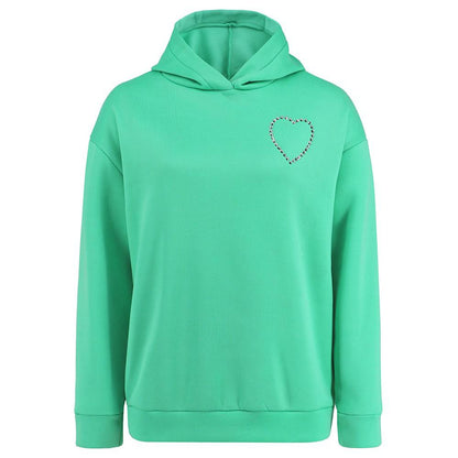 Groene hoodie met hartje