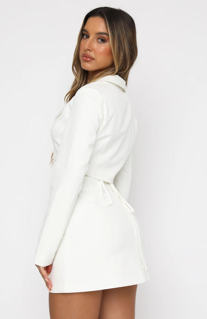 Witte co-ord blazer set