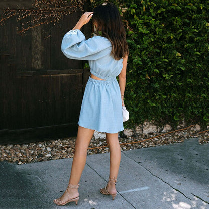 One shoulder jurk met cut-out
