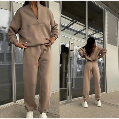 Rei - 2-Delige Casual Solid Sweater Set voor Vrouwen