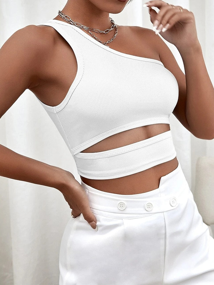 Witte crop top