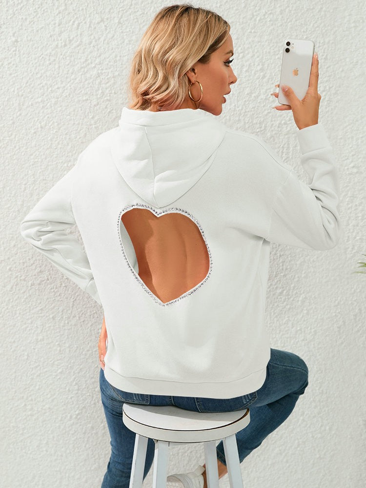 Witte hoodie met hartje