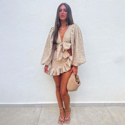 Beige co-ord setje met gouden hartjes