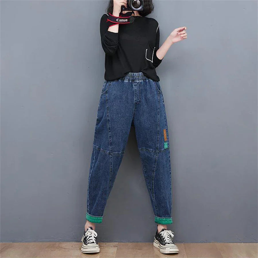 ModeParisienne® Lilwen - Wijde Oversized Enkel-Lange Jeans