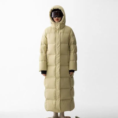 Carman - Lang winter dons parka jack voor dames met capuchon