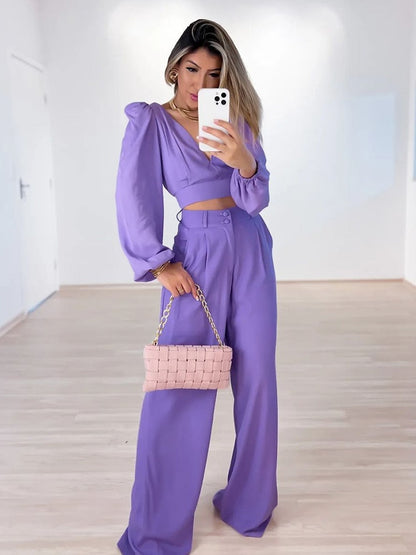 Paarse two piece set