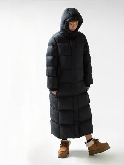 Carman - Lang winter dons parka jack voor dames met capuchon