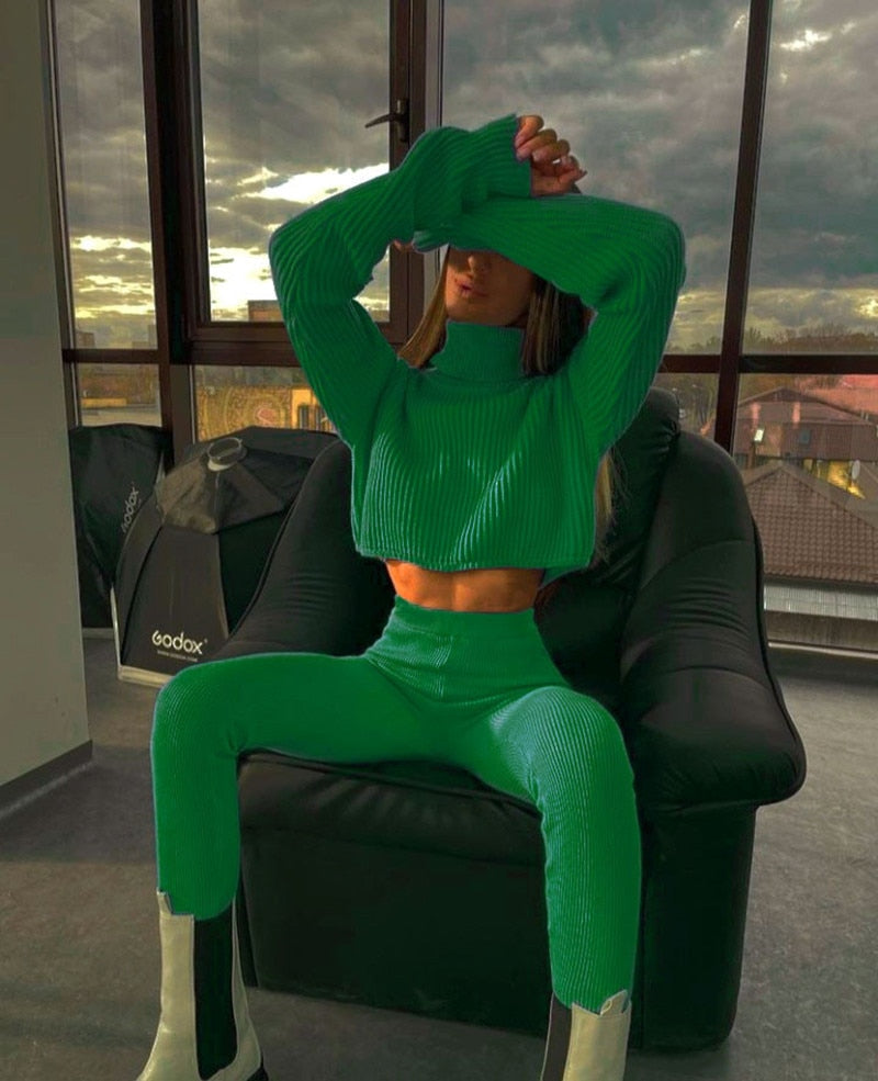Groene comfy two piece set
