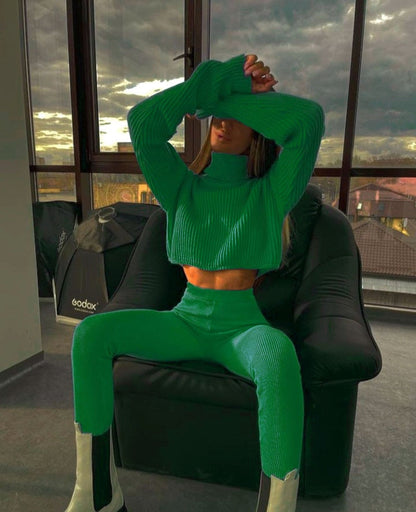 Groene comfy two piece set