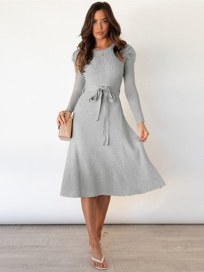 Knitted jurk met lange mouwen