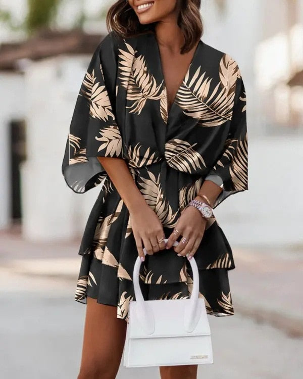 Olive - Bohemian Mini Jurk voor Zomer