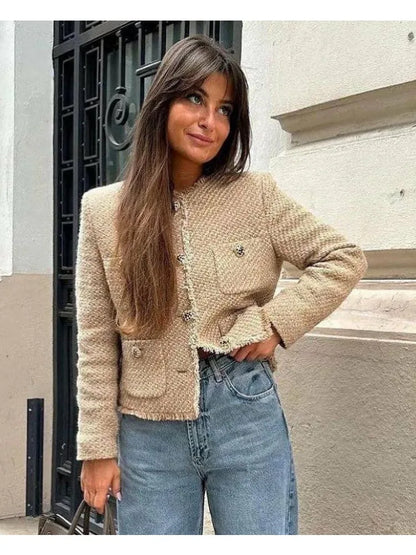 Chai Tweed Blazer | Chique wollen tussenjas voor dames