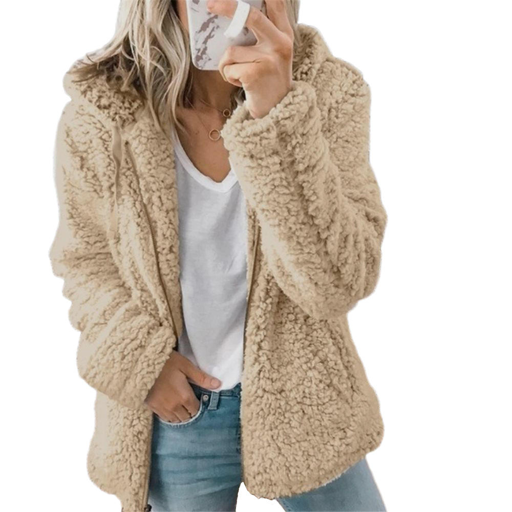 Wilda - Elegante beren teddybontjas: zachte fleecejas met zakken en ritssluiting