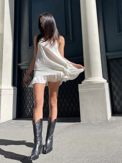 Allison - elegante metallic cowboy laarzen