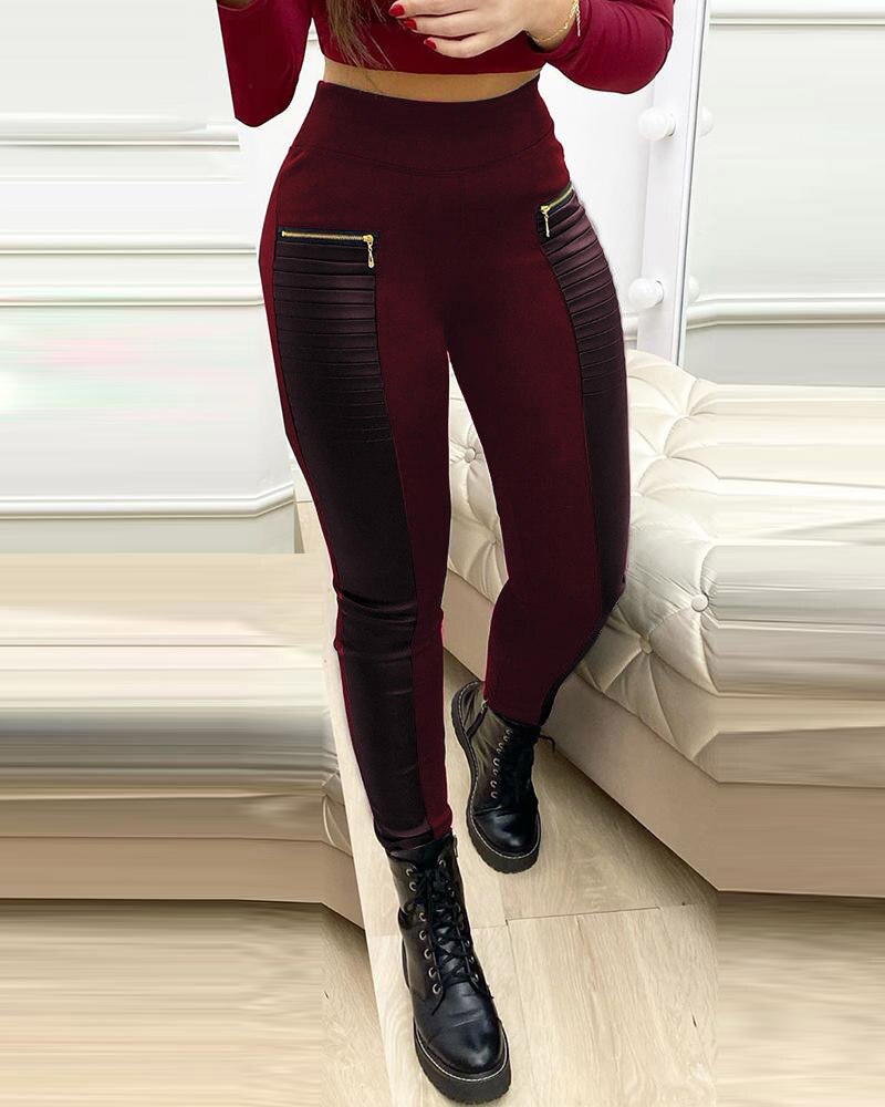 Comfortabele leren broek voor dames