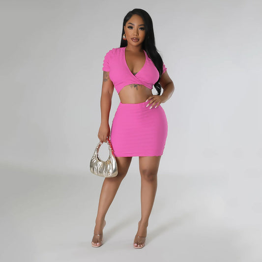 Roze co-ord set met patroon