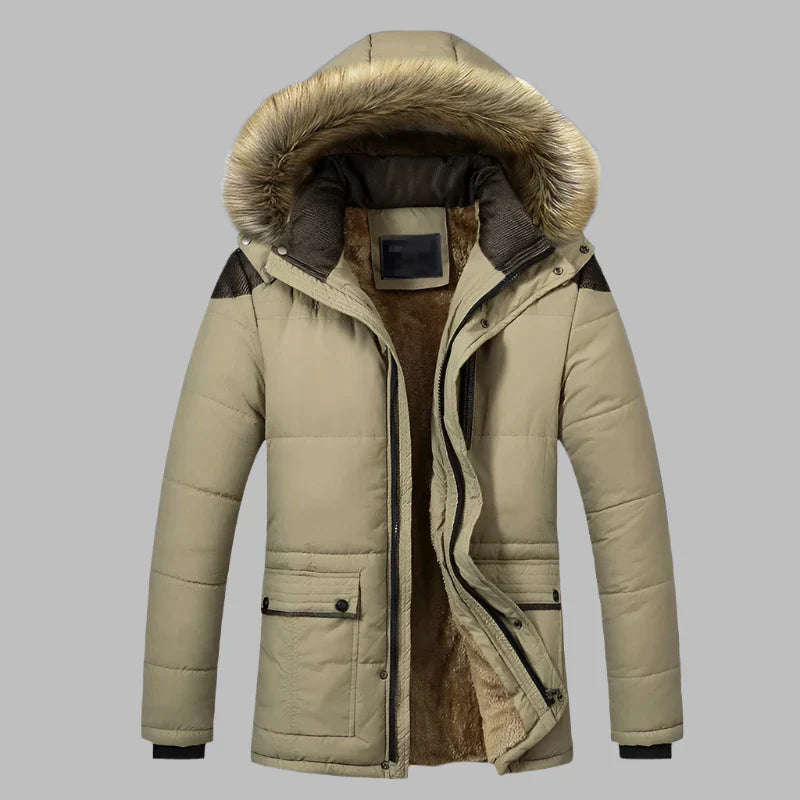 AlpineVoyage Parka | Lange Waterdichte Winterjas Heren met Bontkraag en Fleece Voering