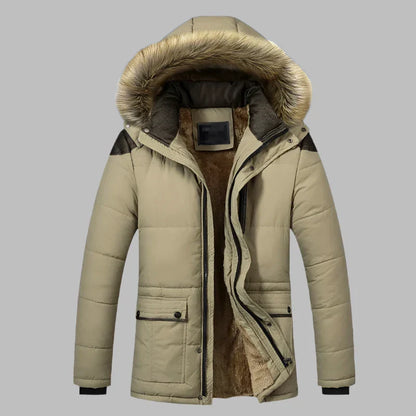 AlpineVoyage Parka | Lange Waterdichte Winterjas Heren met Bontkraag en Fleece Voering