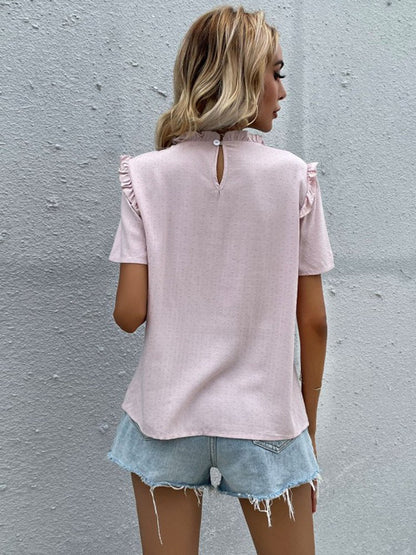 Roze top met ruches