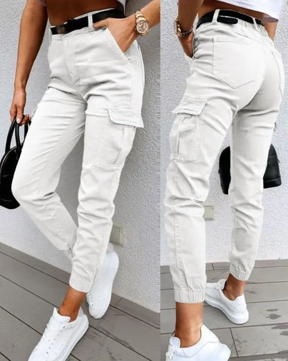ModeParisienne® Solidad | Cargo Pants met Stretch en Hoge Taille voor Moeiteloze Stijl