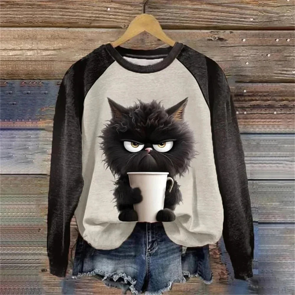 Joon | Grappig sweatshirt met kattenmotief