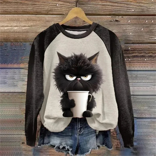 Joon | Grappig sweatshirt met kattenmotief