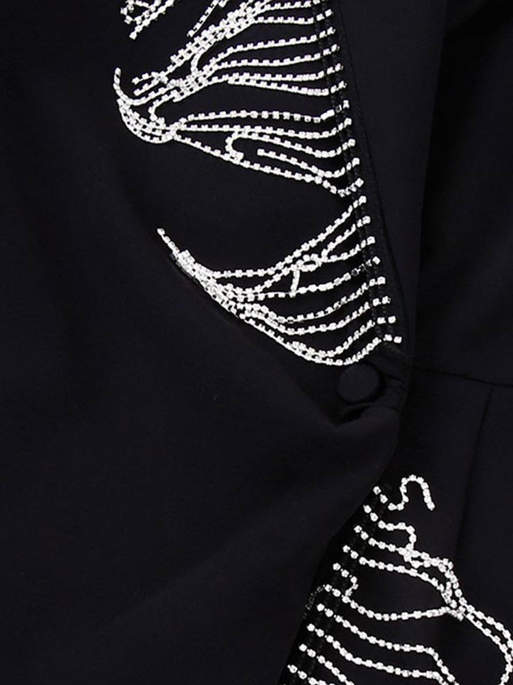 Playsuit met glitter franjes