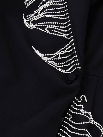 Playsuit met glitter franjes