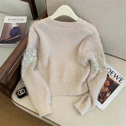 Portia - Warme damestrui met pailletten