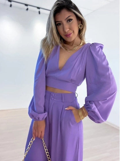 Paarse two piece set