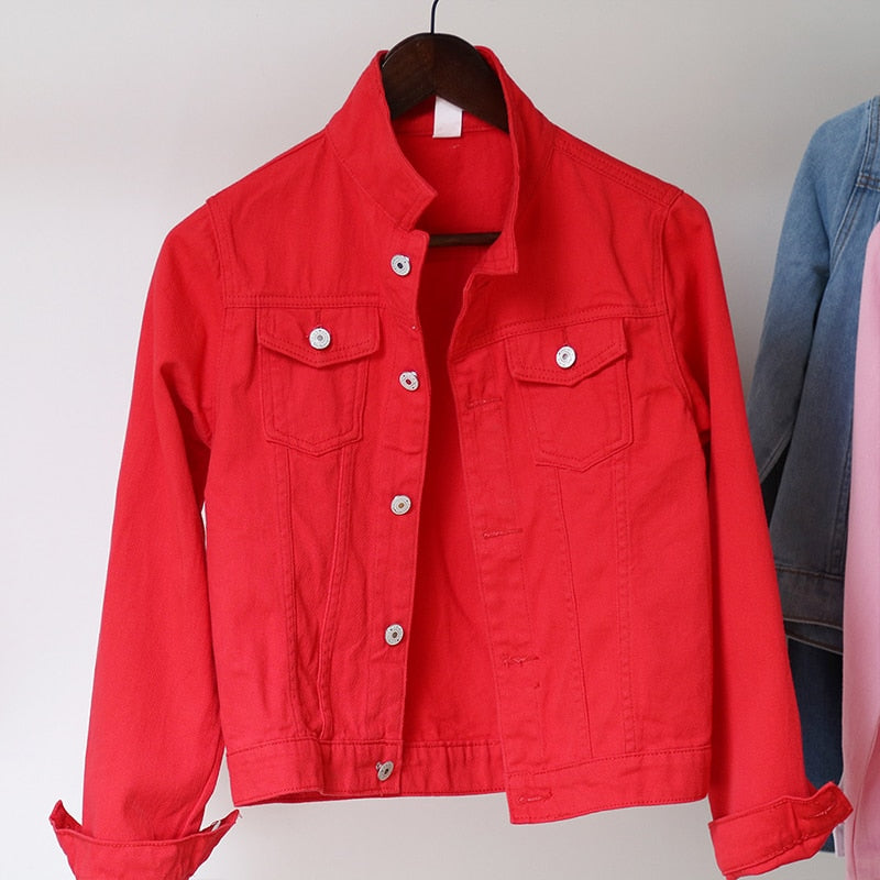 Rood denim jack