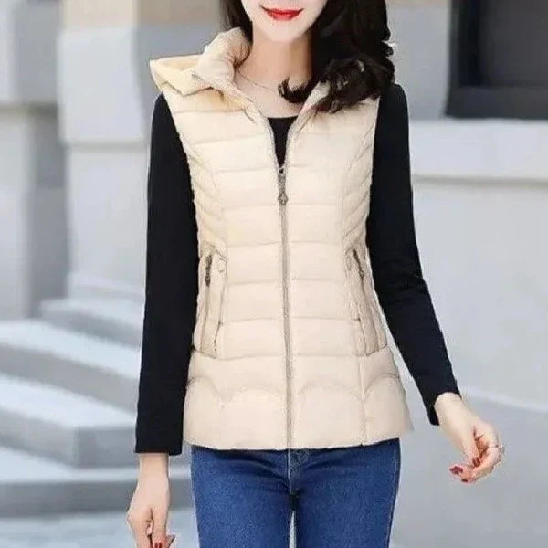 Weber Bodywarmer | Ultra lichte dons bodywarmer voor dames met capuchon