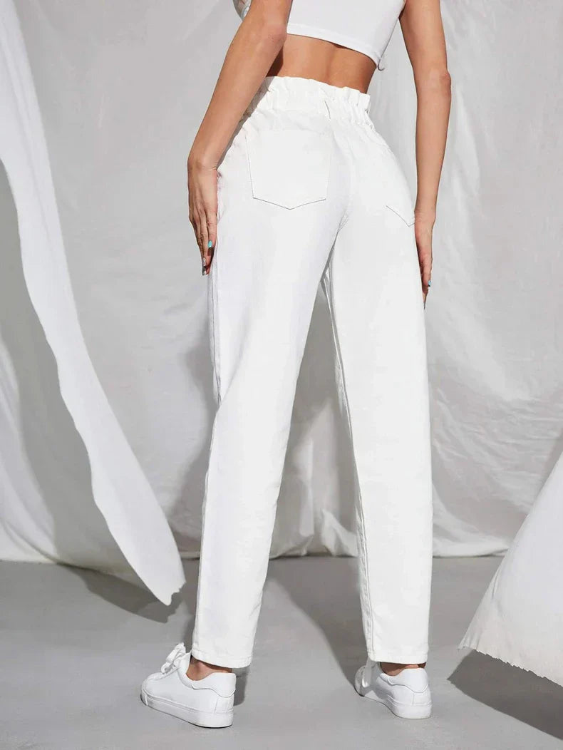 ModeParisienne® Verena - Trendy Rekbare Hoge Taille Jeans voor een Flatterende Silhouette