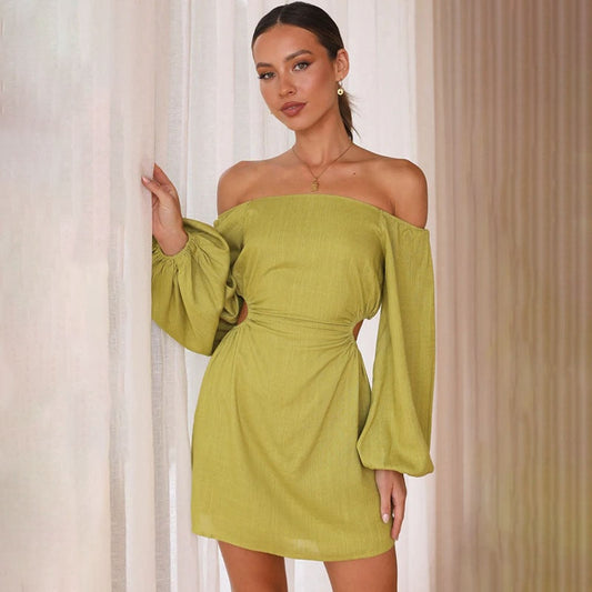 Off-shoulder jurk met cut-outs