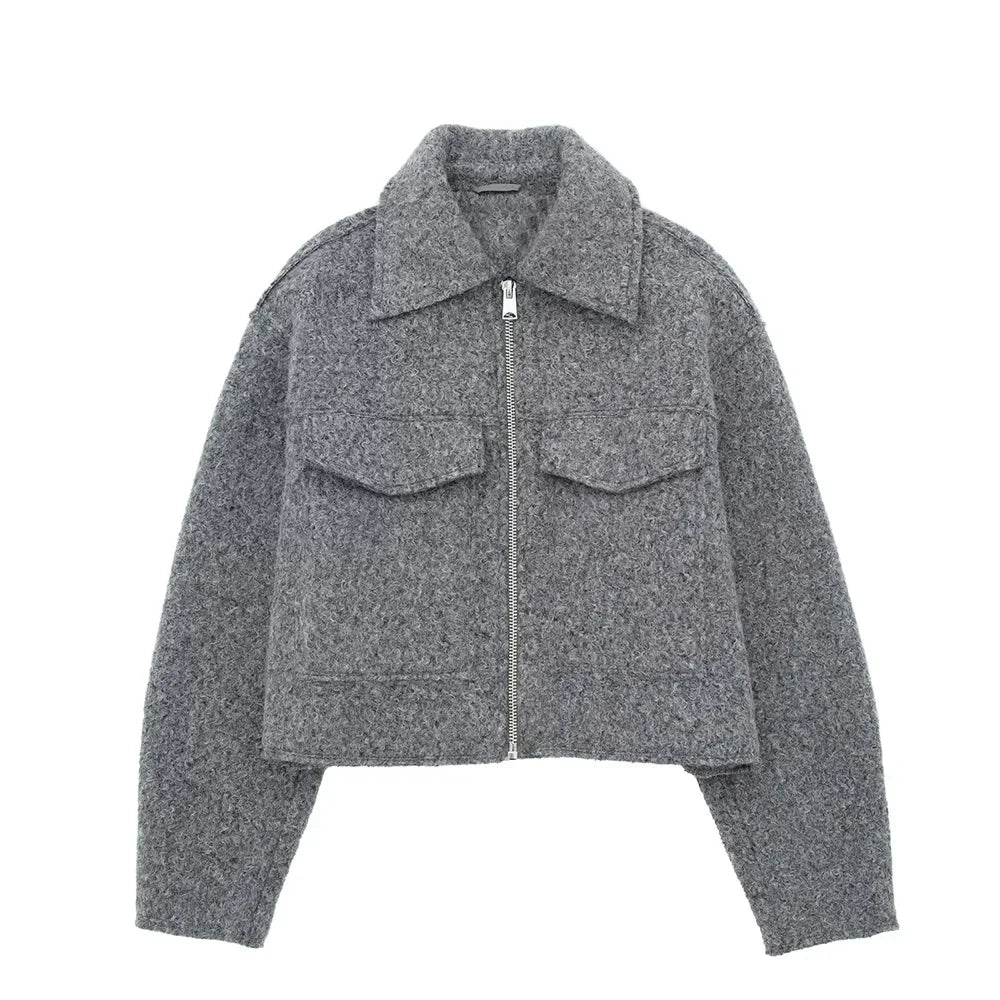 ModeParisienne® Romalie | Vintage Warm Zipper Jacket