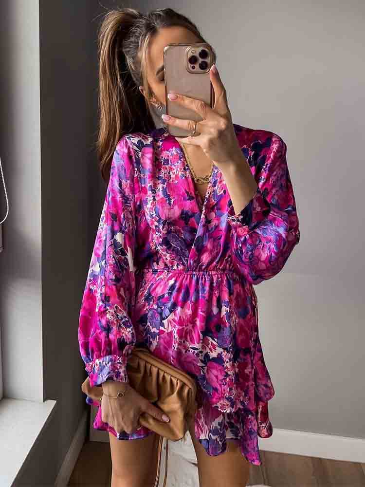 Flare jurk met print