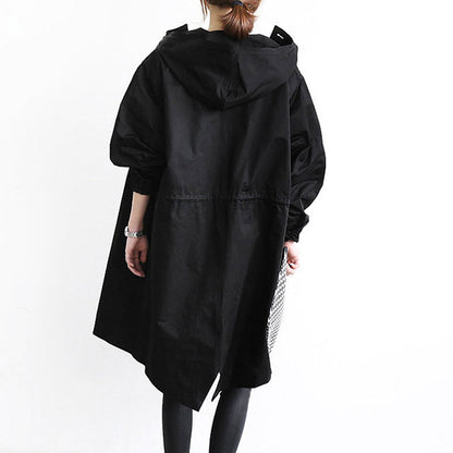 Zwarte parka met capuchon
