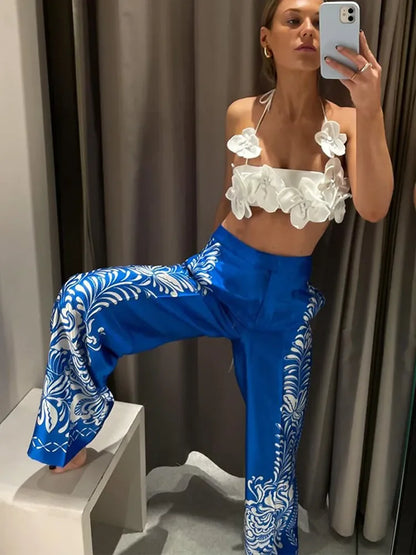 Elena | tweedelige strandoutfit met bloemen
