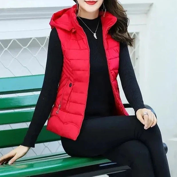 Weber Bodywarmer | Ultra lichte dons bodywarmer voor dames met capuchon