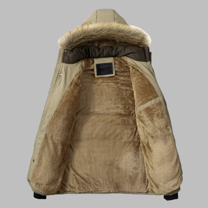 AlpineVoyage Parka | Lange Waterdichte Winterjas Heren met Bontkraag en Fleece Voering